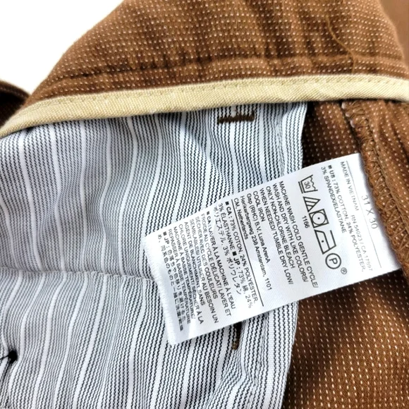 BANANA REPUBLIC Slim Tapered Fit Men's Brown Pants Size 31×30 - Picture 7 of 7